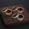 Fashion Ring Diamond Zircon Titanium Steel U Shape Electroplated For Women