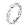 Fashion Ring Titanium Steel Gold Plated Geometric Woven Twist Couple Ring