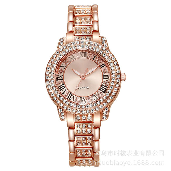 Fashion Roman Pattern Alloy Women's Quartz Watch