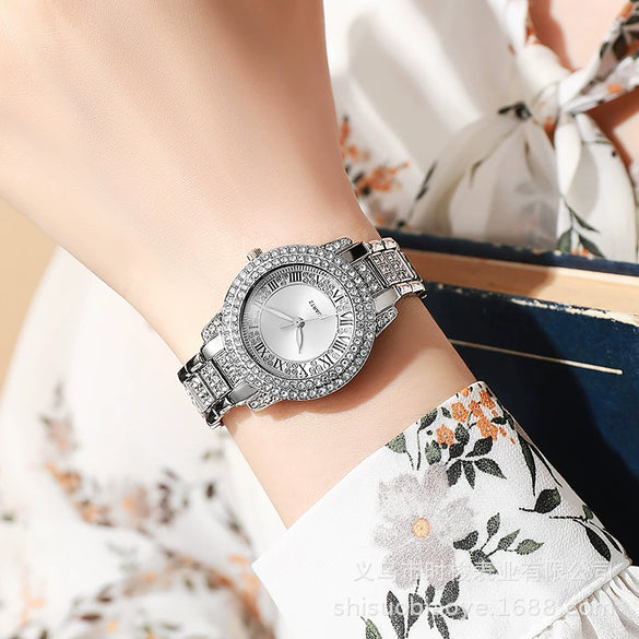Fashion Roman Pattern Alloy Women's Quartz Watch