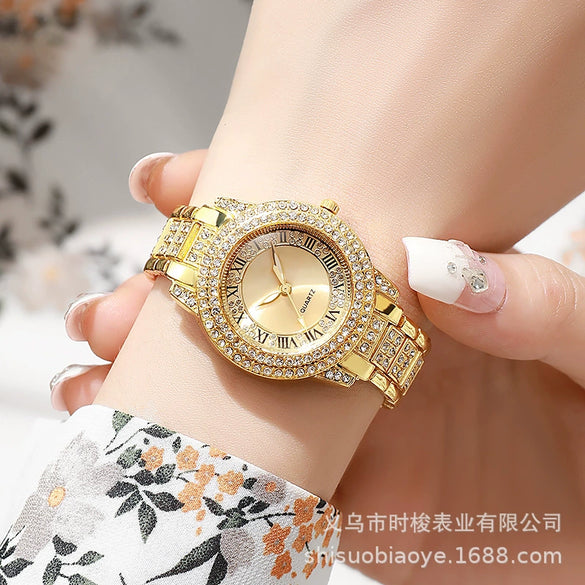 Fashion Roman Pattern Alloy Women's Quartz Watch