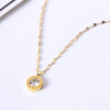 Fashion Roman Suit Titanium Steel Necklace Bracelet Ear Buckle With Love Water Drops Bell Patterns