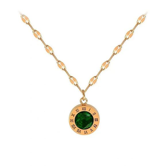 Fashion Roman Suit Titanium Steel Necklace Bracelet Ear Buckle With Love Water Drops Bell Patterns