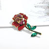 Fashion Rose Alloy Inlay Rhinestones Women'S Brooches