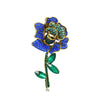 Fashion Rose Alloy Inlay Rhinestones Women'S Brooches