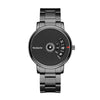 Fashion Rotating Dial Quartz Couple's Watch With Stainless Steel Band And Alloy Case Round Dial