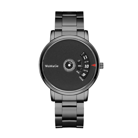 Fashion Rotating Dial Quartz Couple's Watch With Stainless Steel Band And Alloy Case Round Dial