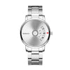 Fashion Rotating Dial Quartz Couple's Watch With Stainless Steel Band And Alloy Case Round Dial