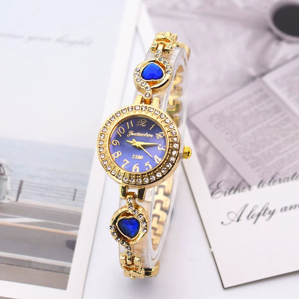 Fashion Round Alloy Women's Bracelet Watch Luxury Niche Ins Style Student Watch
