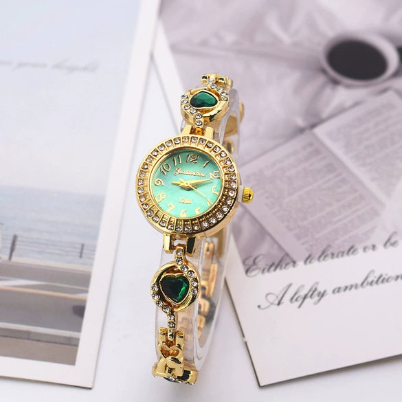 Fashion Round Alloy Women's Bracelet Watch Luxury Niche Ins Style Student Watch