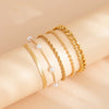 Fashion Round Heart Shape Alloy Iron Copper Plating Inlay Artificial Pearls Rhinestones Women'S Bracelets