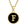 Fashion Round Stainless Steel And 316L Stainless Steel Letter Pendant Necklace For Female