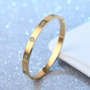 Fashion Round Stainless Steel Diamond Bangle