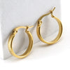Fashion Round Stainless Steel Hoop Earrings Gold Plated Stainless Steel Earrings