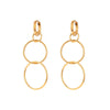 1 Pair Fashion Round Plating Stainless Steel Gold Plated Drop Earrings