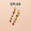 1 Pair Fashion Round Tassel Plating Inlay Stainless Steel Titanium Steel Zircon Drop Earrings Earrings