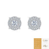 Fashion S925 Silver Geometric Moissanite Earrings Set With Diamonds