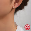 Fashion S925 Sterling Silver Chain Tassel Heartshaped Rectangular Geometric Ear Line Earrings