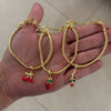 Fashion Sense Little Fresh Strawberry Cherry Fruit Series Brass Bracelet With Pendant Electroplated