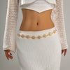 Fashion Sexy Metal Sunflower Waist Chain Body Chain For Female Retro Style Iron Chain Alloy