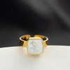 Fashion Shell Star Titanium Steel Simple Fashion Opening Ring