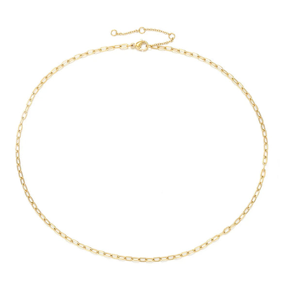 Fashion Short Women'S Chain 316l Titanium Steel 14k Gold Plated Necklace Clavicle Chain Gooddiy