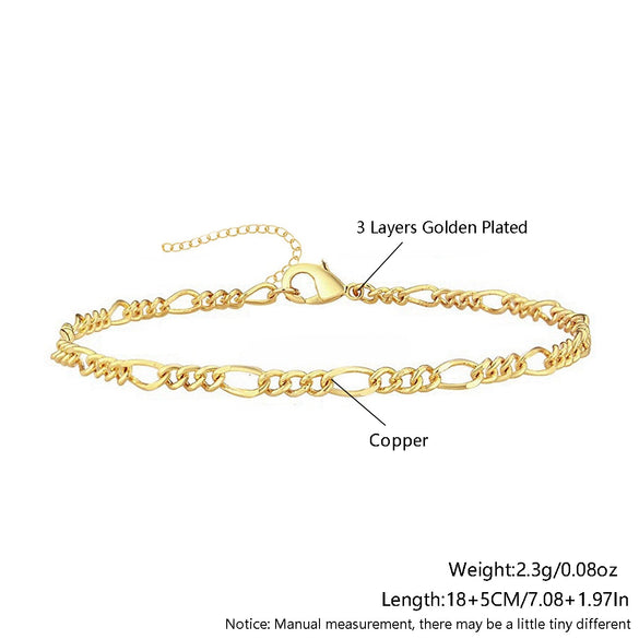 Fashion Side Chain Jewelry Copper Electroplated For Women