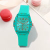 Fashion Silicone Strap Quartz Watch For Men And Women With Round Dial Metal Case Simple Luxury Style Pointer Display