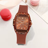 Fashion Silicone Strap Quartz Watch For Men And Women With Round Dial Metal Case Simple Luxury Style Pointer Display