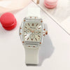 Fashion Silicone Strap Quartz Watch For Men And Women With Round Dial Metal Case Simple Luxury Style Pointer Display