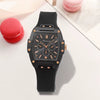 Fashion Silicone Strap Quartz Watch For Men And Women With Round Dial Metal Case Simple Luxury Style Pointer Display