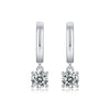 Fashion 925 Silver Geometric Rain Drop Earrings Set With Diamonds