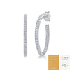 Fashion Silver 925 Moissanite Inlay Geometric Style Earrings