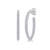 Fashion Silver 925 Moissanite Inlay Geometric Style Earrings