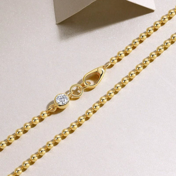 Fashion 925 Silver Stackable Clavicle Necklace With Moissanite Inlay And Geometric Pattern