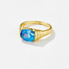 Fashion Simple All Match Light Luxury Women's Ring In Copper With Geometric Design And Electroplating Treatment