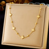 Fashion Simple Allmatch Stainless Steel O Word Chain Necklace With Star Pendant And Electroplating Design