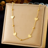 Fashion Simple Allmatch Stainless Steel O Word Chain Necklace With Star Pendant And Electroplating Design