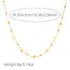 Fashion Simple Allmatch Stainless Steel O Word Chain Necklace With Star Pendant And Electroplating Design
