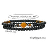 Fashion Simple Allmatch Unisex Handmade Stone Copper Beads Round Beaded Bracelet With Black Onyx Tiger Eye Amber