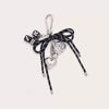 Fashion Simple Bow Bag Pendant Pvc Material Stripes Pattern Street Fashion Style For Women