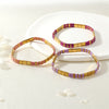 Fashion Simple Candy Color Teilar Beads Tila Bracelet Handmade Chain With Geometric Pattern Mixed Material