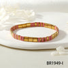 Fashion Simple Candy Color Teilar Beads Tila Bracelet Handmade Chain With Geometric Pattern Mixed Material