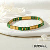 Fashion Simple Candy Color Teilar Beads Tila Bracelet Handmade Chain With Geometric Pattern Mixed Material