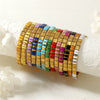 Fashion Simple Candy Color Teilar Beads Tila Bracelet Handmade Chain With Geometric Pattern Mixed Material