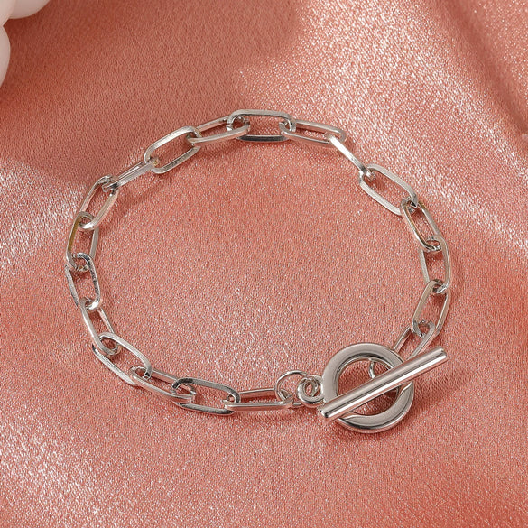 Fashion Simple Chain Bracelet Unisex Geometric Copper Alloy Electroplated