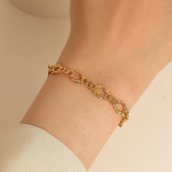 Fashion Simple Chain Bracelet Unisex Geometric Copper Alloy Electroplated