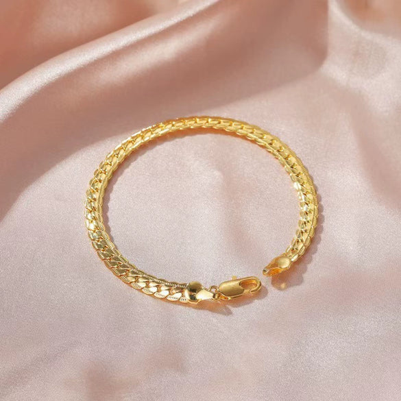 Fashion Simple Chain Bracelet Unisex Geometric Copper Alloy Electroplated
