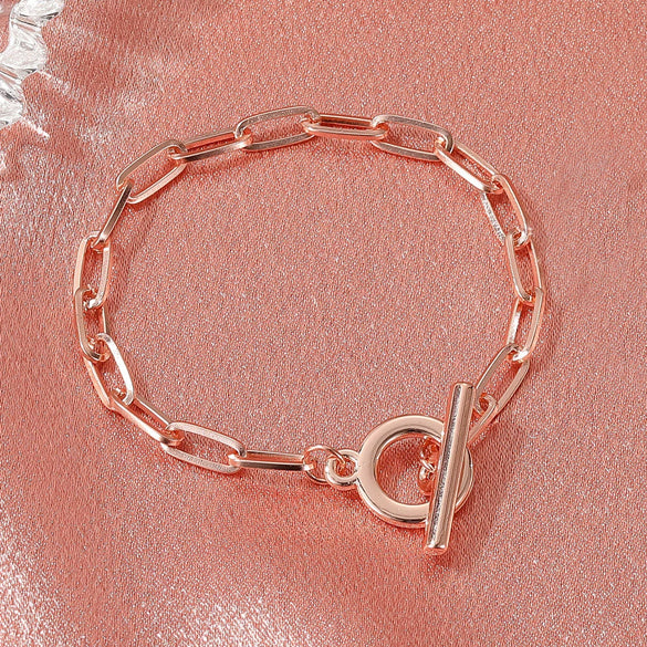 Fashion Simple Chain Bracelet Unisex Geometric Copper Alloy Electroplated