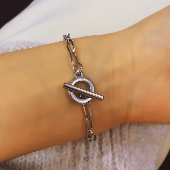 Fashion Simple Chain Bracelet Unisex Geometric Copper Alloy Electroplated